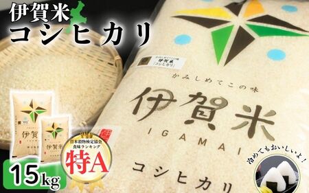 令和7年産 伊賀米コシヒカリ 15kg（5kg＋10kg） コシヒカリ【jaig0002】