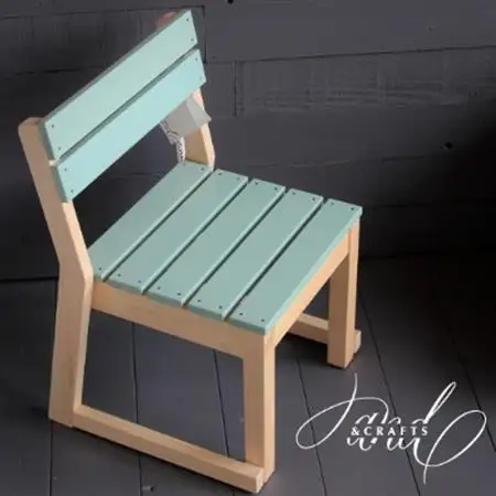 【＆CRAFTS】キッズスタッキングチェア -Blue-【1257926】