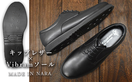 倭イズム 牛革ビジネスシューズ 紳士靴 YAO150（ブラック）4E 【ファッション・靴・シューズ・革製品・革靴】 メンズ 男性 日本製 脱クロームキップレザー 脱クロム革 伝統技法 ビブラムソール 滑りにくい 耐久性  BN002 25.5cm