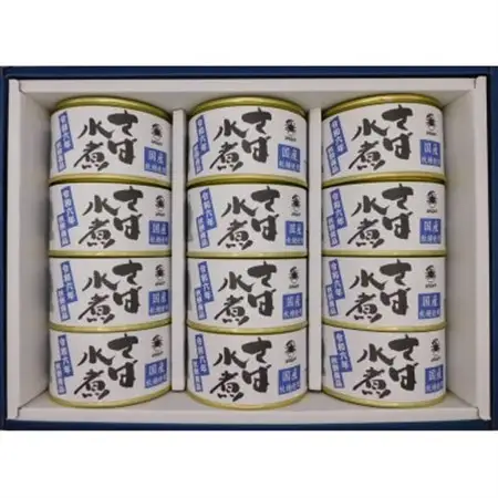 秋鯖商品　さば缶詰水煮200g×12缶　ギフト箱入_惣菜・加工品 魚 缶詰・瓶詰 _【1388754】