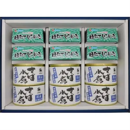 帆立のほぐし身マヨネーズ風調味料和えほたてしらゆき6缶と秋鯖水煮6缶詰め合わせ_惣菜・加工品 魚 缶詰・瓶詰 _【1388776】