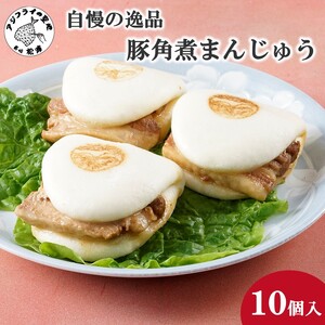 自慢の逸品、豚角煮まんじゅう10個入り( 角煮 角煮まんじゅう 豚角煮 角煮まん 個包装 中華 )【B5-106】