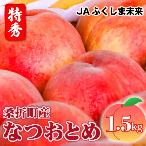 もも【なつおとめ・2026年産】特秀1.5kg　桑折町産　JAふくしま未来　桃 ／ もも モモ 果物 フルーツ 旬 甘い 甘み ジューシー 果肉 果汁 新鮮 フレッシュ デザート おいしい 産地直送 桑折 こおり こおりまち 福島県 特産品 No.167