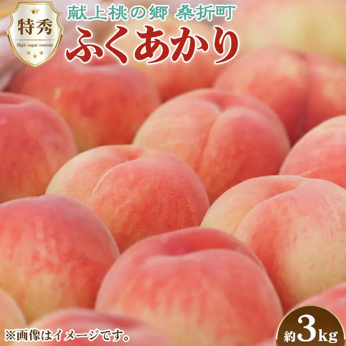 もも【ふくあかり・2026年産】特秀　3kg　桑折町産　JAふくしま未来　桃 ／ もも モモ 果物 フルーツ 旬 甘い 甘み ジューシー 果肉 果汁 新鮮 フレッシュ デザート おいしい 産地直送 桑折 こおり こおりまち 福島県 特産品 No.169