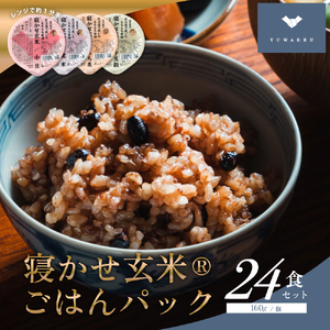寝かせ玄米ごはんパック 4種ミックス 160g×24食 (小豆ブレンド／黒米ブレンド 各8食、もち麦ブレンド／十五穀ブレンド 各4食) [1614]