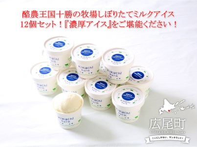 放牧牛のしぼりたてミルクアイス１２個入り
