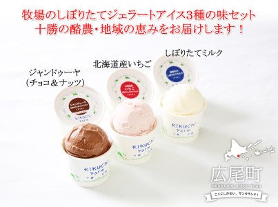 放牧牛のしぼりたてミルクアイス３種の味セット