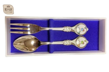 水玉 スプーン・フォークセット【東京七宝】【004-003】