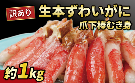 【カニ】 本ズワイガニ1kg むき身 ニューバーク D016-116004
