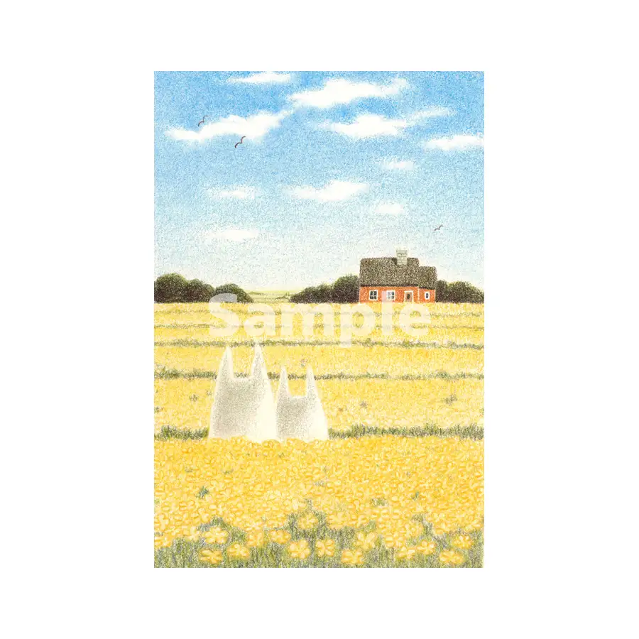 渡辺美香子 版画作品「尽きない想い」