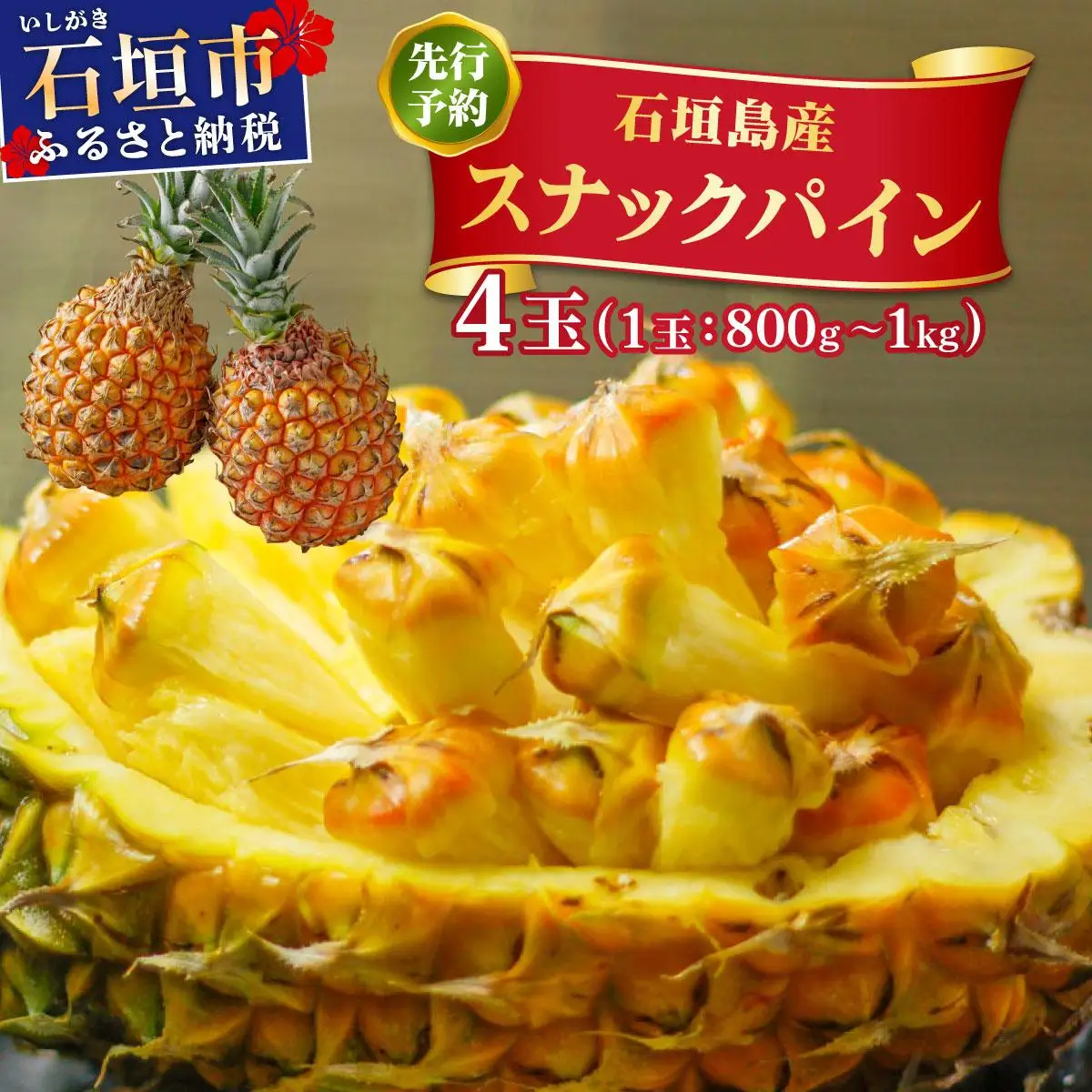 ＜先行予約＞ スナックパイン 4玉