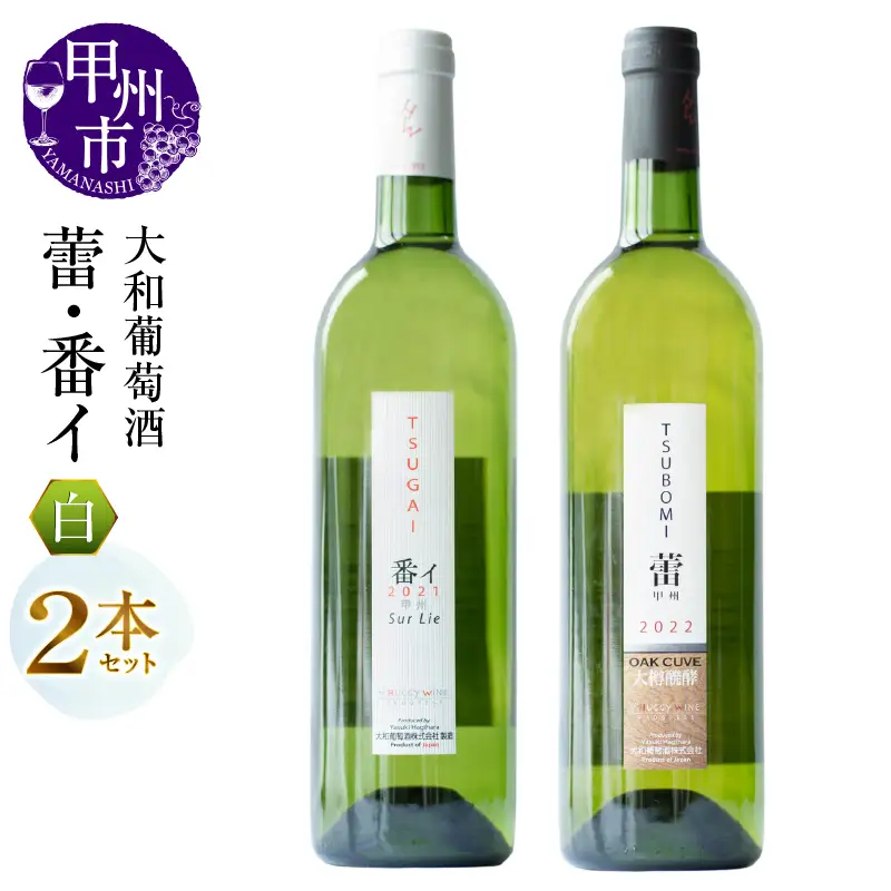 ワイン 大和葡萄酒が贈る『蕾』『番イ』甲州ワイン飲み比べ２本セット（MG）B15-691