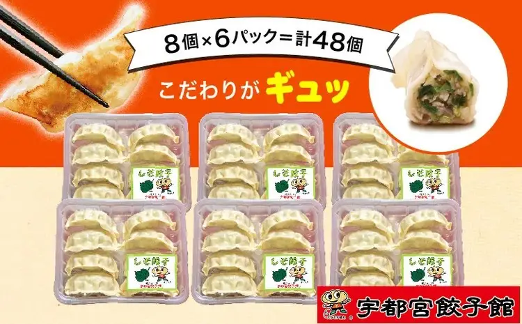 「宇都宮餃子館」の しそ餃子 8個入り×6パック(計48個) ｜ 餃子 冷凍 ぎょうざ 栃木県 宇都宮市