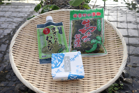 藤屋わさび農園 わさび好きセット わさび漬け、生わさび醤油漬け