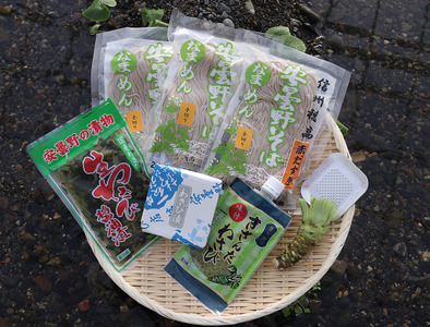 藤屋わさび農園　【極】わさび好きセット　生わさび、安曇野そば、わさび漬など計５品