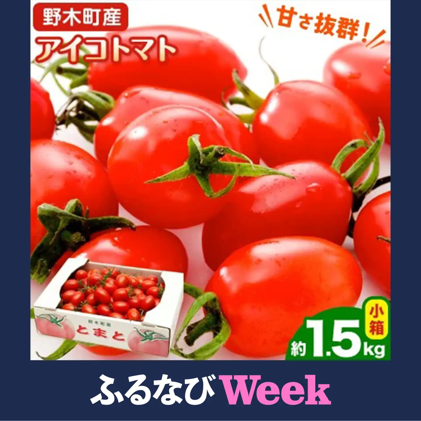 【ふるなびWEEK対象】アイコトマト1.5kg小箱《10月上旬-6月下旬頃出荷》ミニトマト野菜