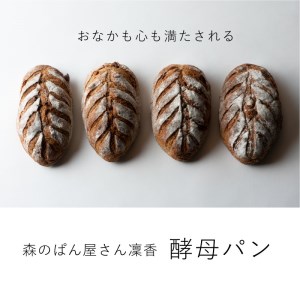 冷凍パン 森のパンやさん凜香 「りんかスペシャル」（４個） ライ麦パン 酵母パン 全粒粉パン 北海道 当麻町  朝食 食事パン グルメ【E-002】