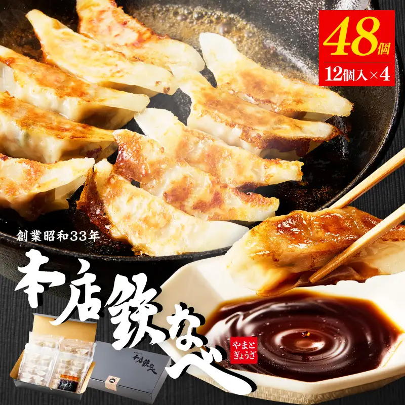 本店鉄なべ　冷凍ぎょうざ48個入り【040-0001】