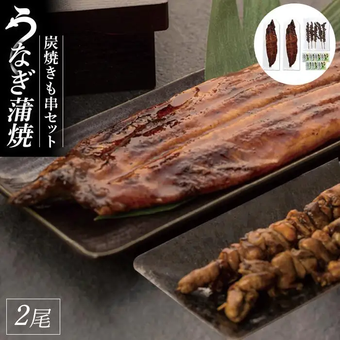 紀州備長炭　炭焼うなぎ蒲焼2本（特大）炭焼きも串セット うなぎ