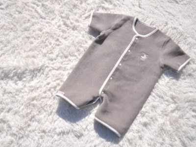 綿毛布 半袖スリーパー (Mサイズ) 2way仕様で暖か ブラウン 毛布の町 (泉大津産) sleeper-hs [3360]