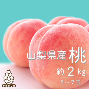 【2026年発送】山梨旬の桃 約2kg(5～7玉)【配送不可地域：離島・沖縄県】【1017345】