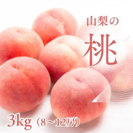 【2026年発送】新鮮!山梨市産 桃 約3kg(8～12玉)【配送不可地域：離島】【1305781】