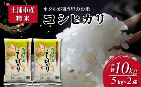 令和7年産米 精米5kg×2袋、計10kg　土浦市産コシヒカリ　ホタルが舞う里のお米◇※離島への配送不可 ※2025年9月中旬～2026年7月下旬頃に順次発送予定