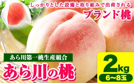 【先行予約】あら川の桃約2kg(6-8玉) あら川第一桃生産組合《2026年6月下旬から8月下旬頃出荷》｜桃 もも モモ フルーツ 果物 白鳳 清水白桃 川中島白桃  和歌山県産の桃 紀の川市の桃 和歌山の桃