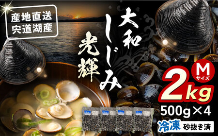 しじみ 産地直送！宍道湖産 冷凍大和しじみMサイズ2kg(500g×4) 砂抜き処理済 島根県松江市/りすたむmatsue[ALDE001] しじみ しじみ