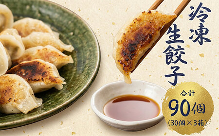 製麺会社の冷凍生餃子 90個 国産野菜 餃子