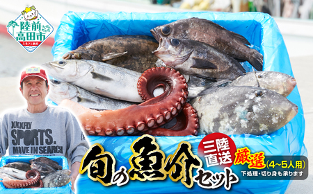 鮮魚セット(4～5人用) 下処理済み 朝獲れ直送 三陸 旬 冷蔵 刺身 海藻 貝 鮮魚 お魚