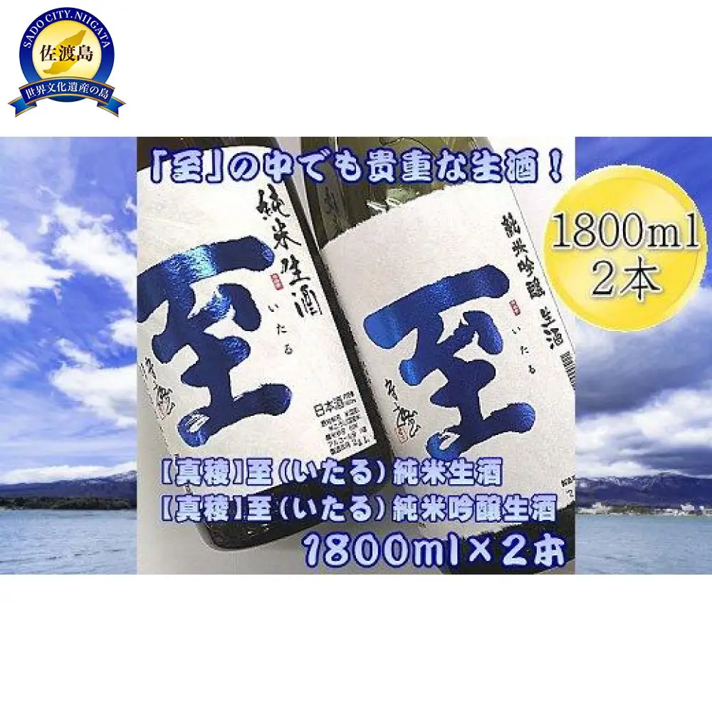 真稜　至（いたる）純米生酒＆純米吟醸生酒　1800mlｘ2本セット