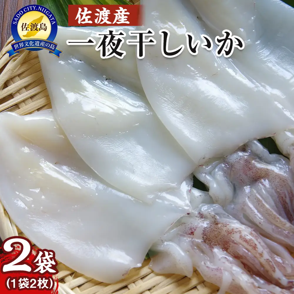 干物イカ 佐渡産 4枚 1袋2枚×2