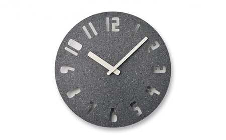 PANECO CLOCK / HIL22-10 DGY インテリア 掛時計 時計 時間 レムノス シンプル サステナブルな循環型繊維リサイクルボードを使用 リビング 寝室  FAD-1040