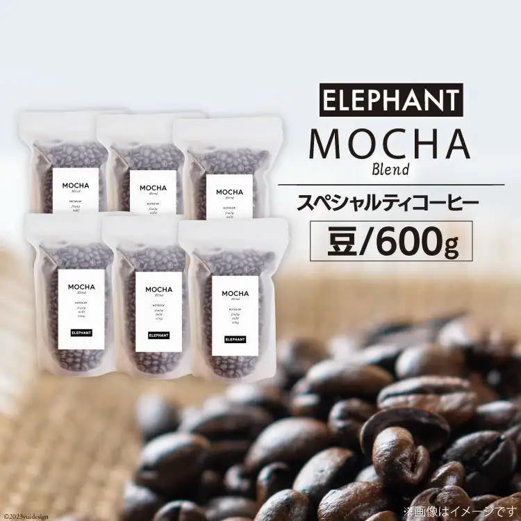 コーヒー 豆 モカブレンド 600g [エレファントコーヒー 福岡県 筑紫野市 21761145]