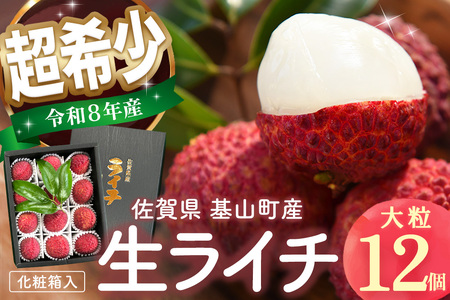 【先行受付】佐賀県産ライチ 大粒12個入(贈答用) K060012