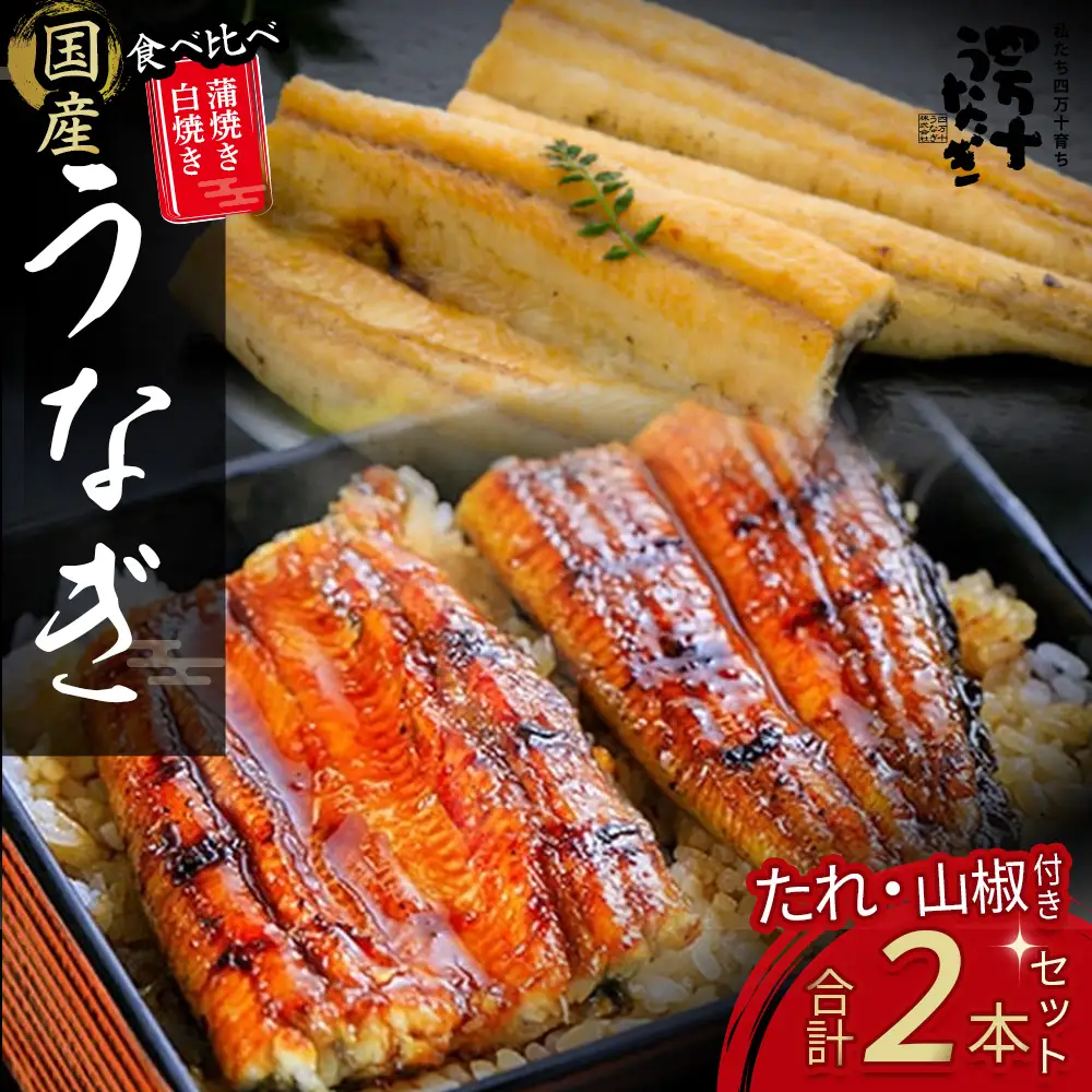 うなぎ 白焼き 蒲焼き（2本セット） 国産うなぎ 鰻蒲焼 土用の丑の日 ／Esu-126