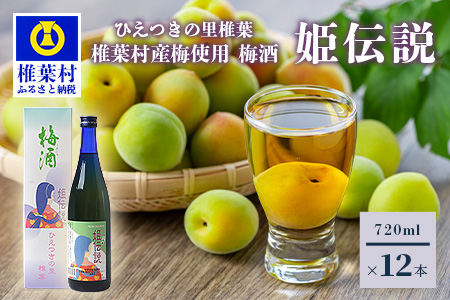 椎葉村産梅使用 梅酒「姫伝説」720ml×12本セット 梅酒 梅 お酒 ギフト SN-09