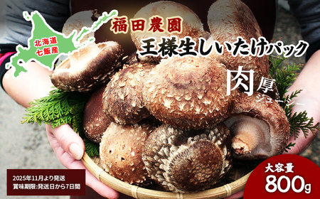 王様生しいたけパック 大容量800g 福田農園 NAT004