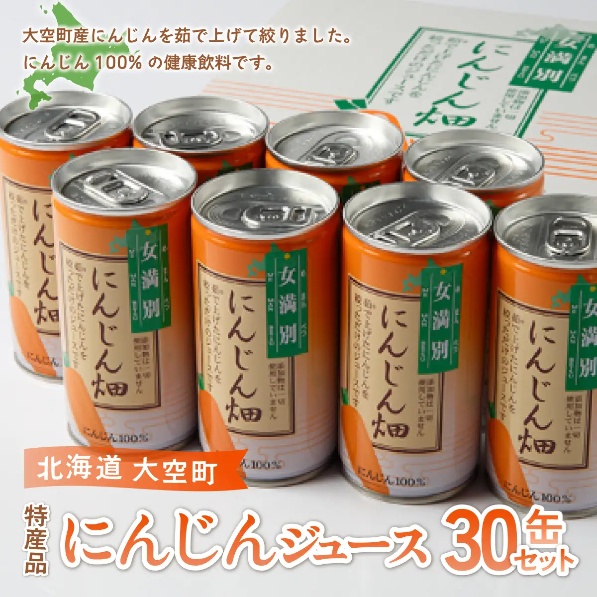 特産品にんじんジュース30缶セット（にんじん畑） 【 ふるさと納税 人気 おすすめ ランキング 野菜 野菜ジュース ジュース 飲料 トマト ニンジン 人参 北海道 大空町 送料無料 】 OSA003
