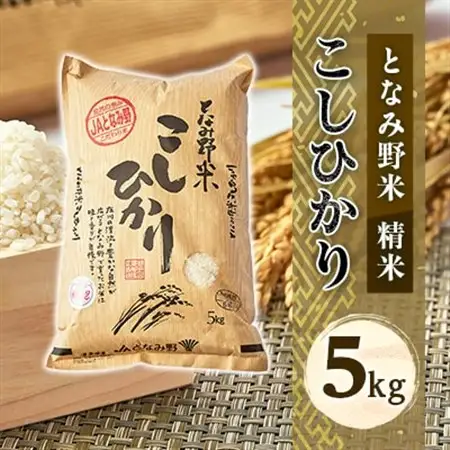 【令和7年産】となみ野米こしひかり5kg_ 精米 米    コシヒカリ 米 こしひかり_【1397287】