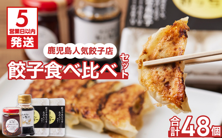【5営業日以内に発送】鹿児島人気餃子店のお得な餃子食べ比べセット K118-001 肉 豚肉 惣菜 総菜 冷凍 スピード配送 最短 すぐ届く お急ぎ