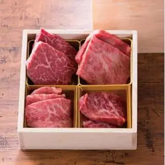 常陸牛A5 焼肉小箱 匠の手切り プレミアム焼き肉 みすじ サーロイン もも フィレ ヒレ 赤身肉のイイジマ（DU-28）