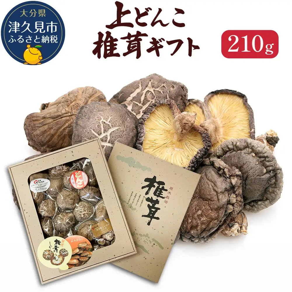 乾燥椎茸 上どんこ 椎茸 ギフト 210g | 津久見市