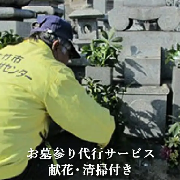 お墓参り代行サービス 献花・清掃付き 故郷はまかせて！お墓を代わりにお参り [1436]