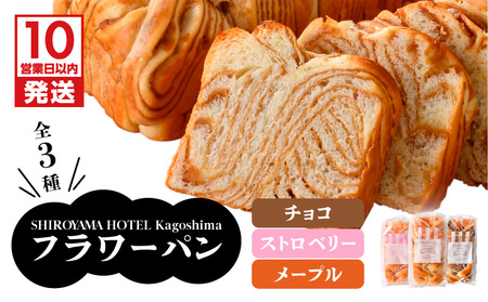 【 10営業日以内に発送 】 SHIROYAMA HOTEL kagoshima  フラワーパン セット K096-003 冷凍 スピード配送 最短 すぐ届く お急ぎ