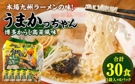 うまかっちゃん 博多からし高菜風味 30食(5袋×6パック) 豚骨ラーメン