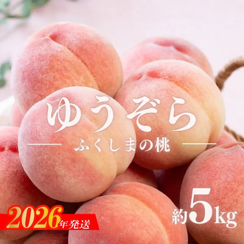No.2654福島のもも　ゆうぞら　約5kg【2026年発送 先行予約】