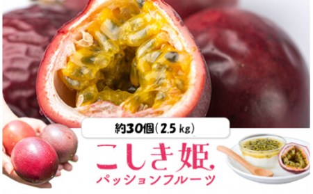 【数量限定】 甑島のパッションフルーツ 青果2.5kg ご自宅用 こしき姫 南国フルーツ 甑島 パッションフルーツ BSR-863
