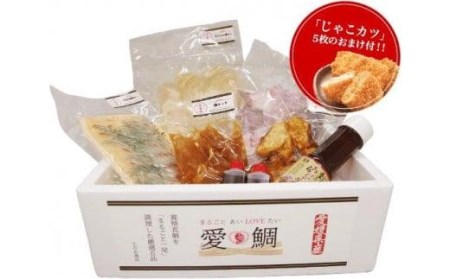 愛媛県産 ご当地『鯛グルメ』まるごと愛LOVE鯛２～３人前＆じゃこカツ5枚付【IM001_x】